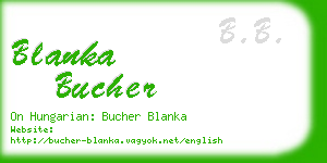 blanka bucher business card